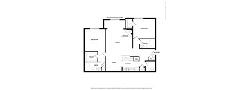 A floor plan of a home with two bedrooms, a living room, a dining room, a kitchen, a bathroom, a mech, a closet, and an entry.