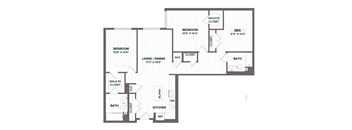 A black and white image of a house floor plan.