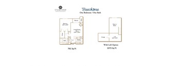 a floor plan of one bedroom condo unit