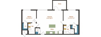 the blueprint of a floor plan of a house
