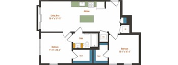 a blueprint of a floor plan of a house