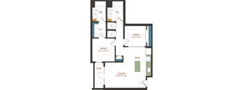 a blueprint of a floor plan of a house