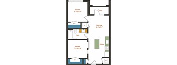 a blueprint of a floor plan of a house