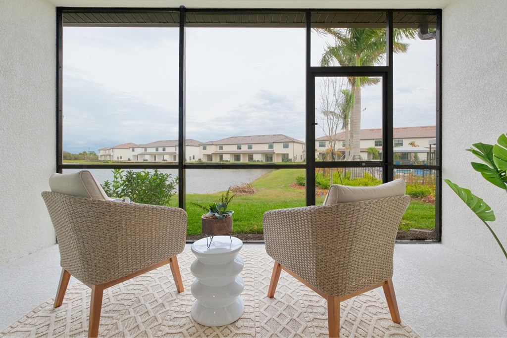 Outside view from living room at Fiore Townhomes, Venice, 34275