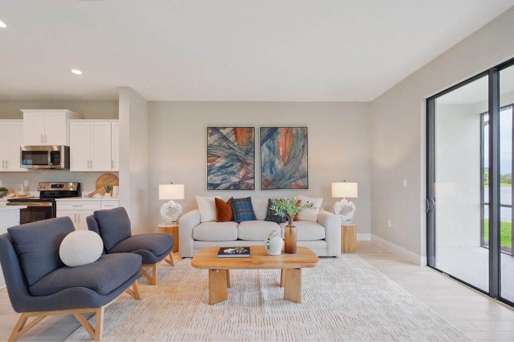 Living room with Sitting area at Fiore Townhomes, Venice, FL, 34275