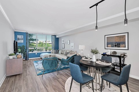 Living and Dining Area at Prosperity Flats.