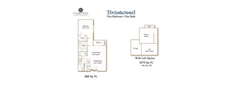 a floor plan of one bedroom one bath