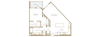 a floor plan of a house with an attic floor and a staircase
