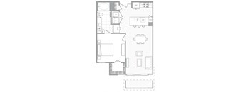 a floor plan of a small house with bedrooms and a living room