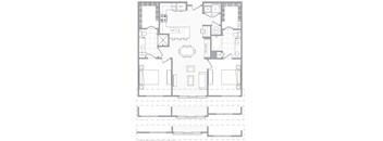 a floor plan of a house with furniture on it