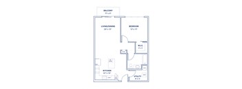 a floor plan of a bedroom apartment