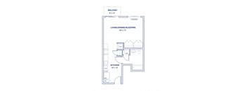 a floor plan of a bedroom apartment