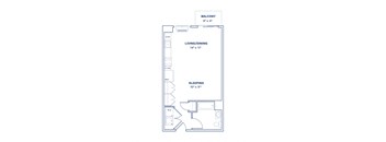 a floor plan of a bedroom apartment