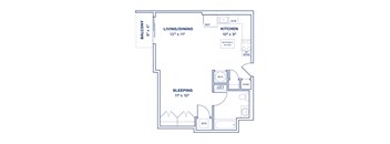 a floor plan of a bedroom apartment