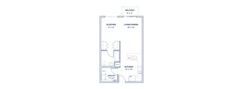 a floor plan of a bedroom apartment