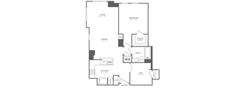 A black and white image of a house floor plan.