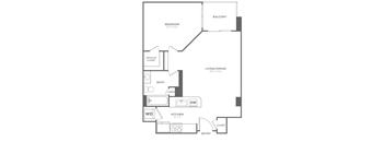 A black and white image of a floor plan for a home.