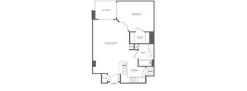 A black and white image of a floor plan for a home.