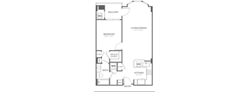 A black and white image of a floor plan for a home.