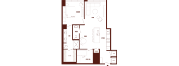 A floor plan of a house with labeled rooms such as "Kitchen", "Dining", and "Bedroom".