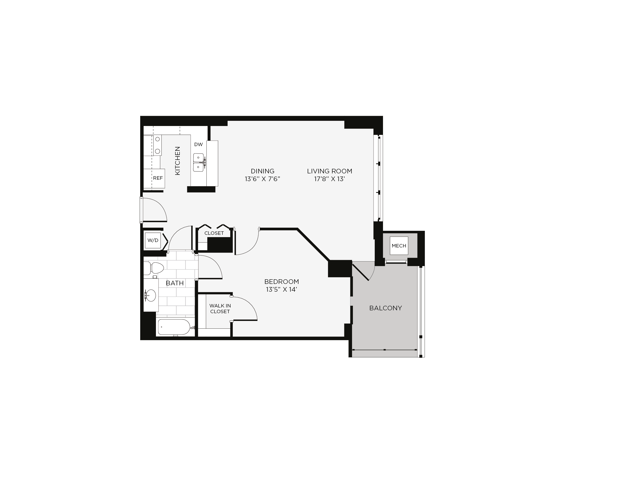 1 Bed/1 Bath-1A Merrill