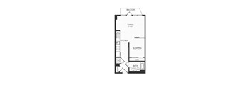 A black and white diagram of a house layout with labeled rooms.