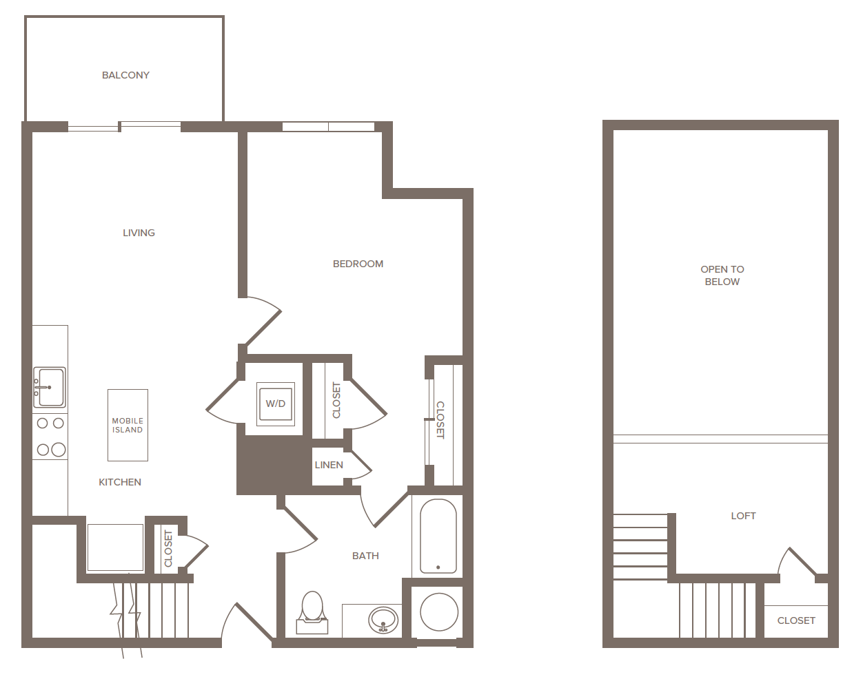 1 Bed/1 Bath Loft-A