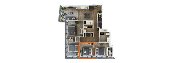 a birds eye view of a floor plan of a house