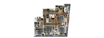 a birds eye view of a floor plan of a house
