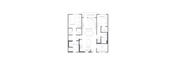 A black and white image of a floor plan for a house.