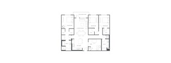 A black and white image of a house floor plan.