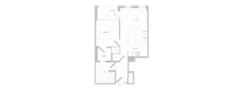 floor plan of the lower level of the home