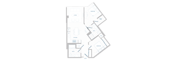 floor plan of the lower level of the home