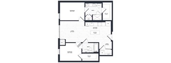 A black and white image of a floor plan for a home.