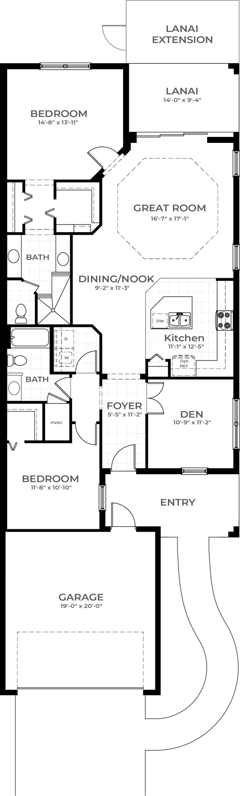 Tidewater Floor Plan  at Marisol, Bradenton, FL