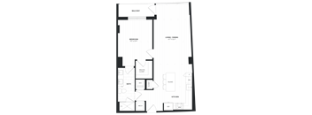 a floor plan of a bedroom apartment