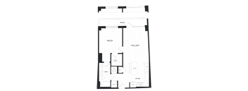 a floor plan of a bedroom apartment