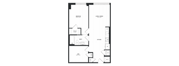 a floor plan of a bedroom apartment