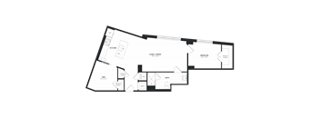 floor plan of 55 north luxury apartments to rent in the north end of boston