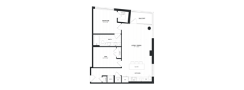a floor plan of a bedroom apartment