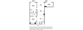 A floor plan of a house with three bedrooms, a living room, a dining room, a kitchen, a bathroom, and a sunroom.