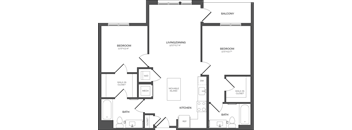 a schematic diagram of a floor plan of a house