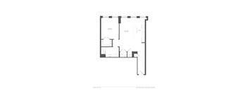 Overline Apartments 1 Bedroom, 1 Bathroom floor plan
