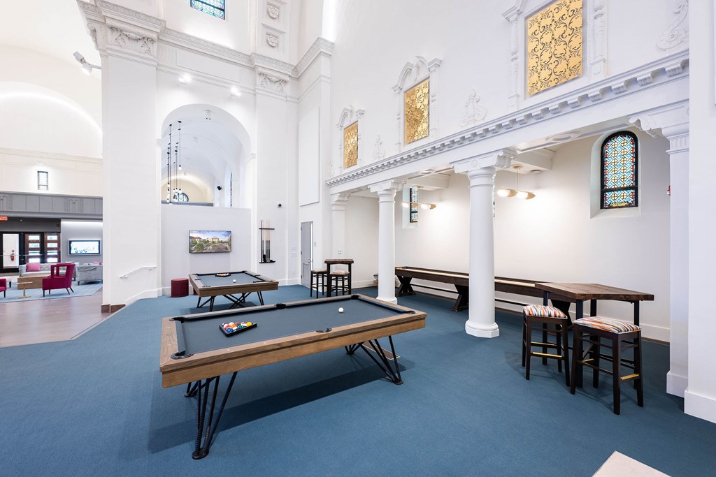 Pool and shuffle board tables