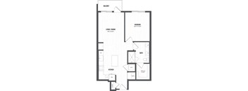 A black and white image of a balcony floor plan.