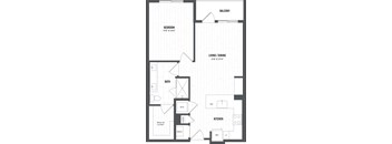 A black and white image of a floor plan for a home.