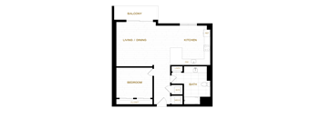 the floor plan of the studio apartment