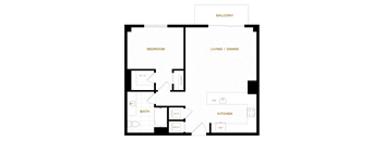 the floor plan of the studio apartment