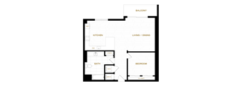 the icon floor plan  studio apartment