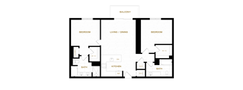 the floor plan of the studio apartment